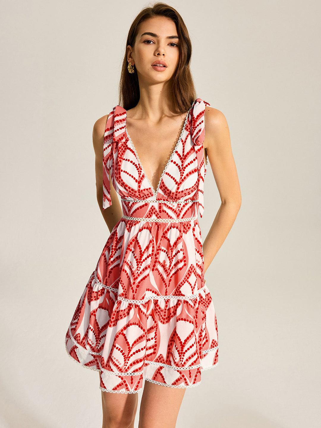 Robe Mini Évasée Imprimée