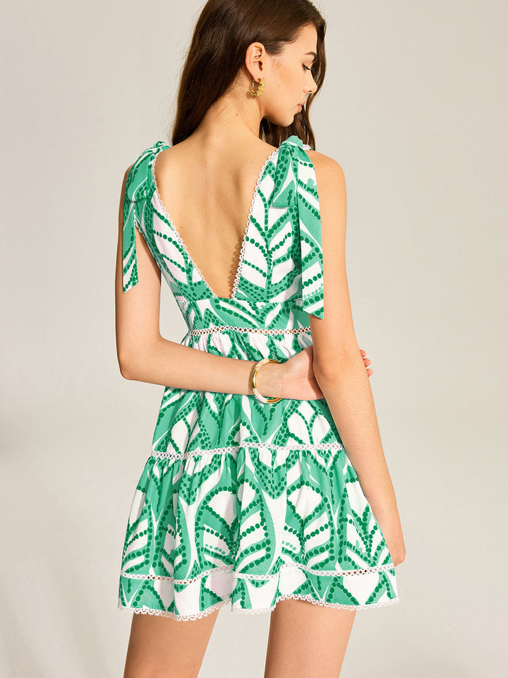 Robe Mini Évasée Imprimée