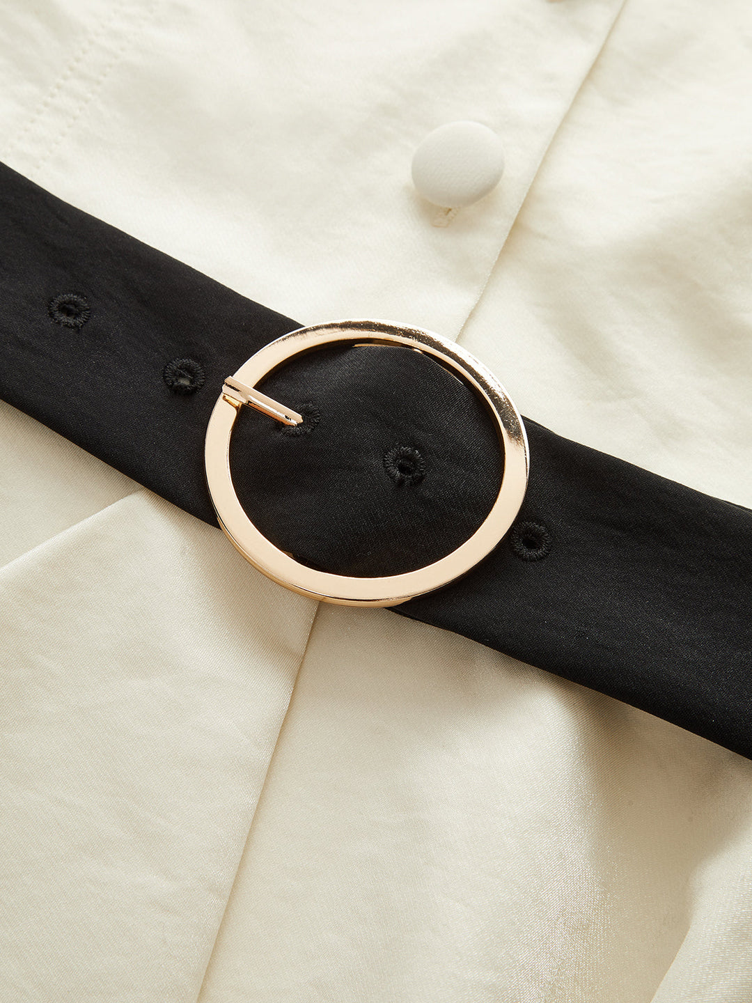 Chemise "Contrast Belted Balloon Sleeve"