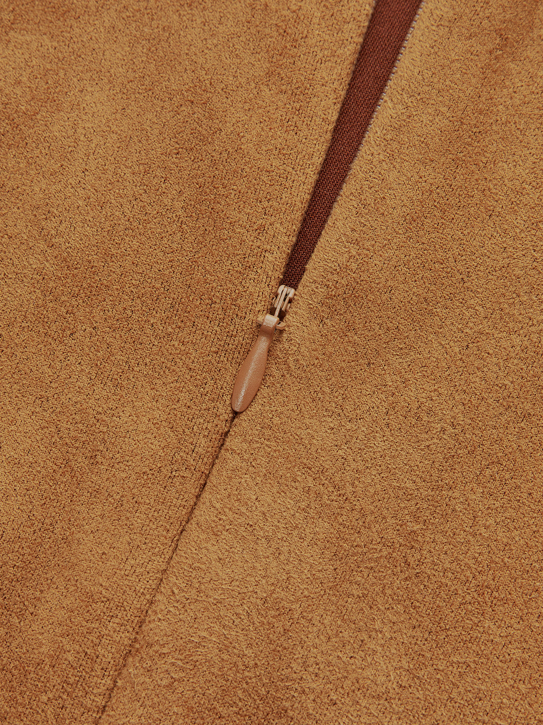 Robe Mini En Daim Asymétrique Manches Longues Ruchée