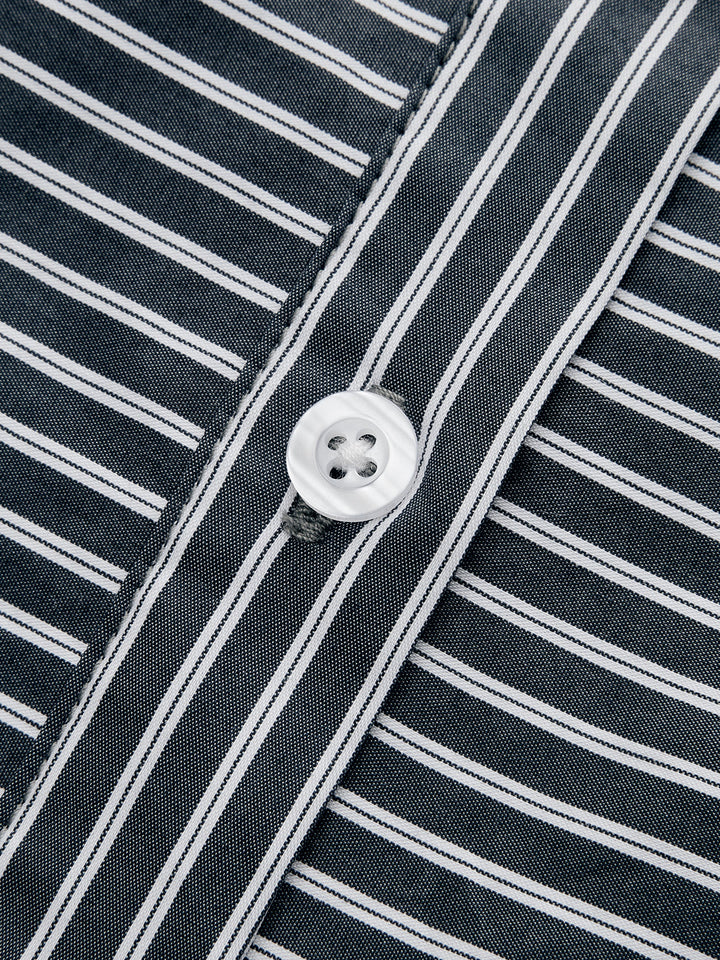 Chemise Courte à Rayures et Taille Cinchée