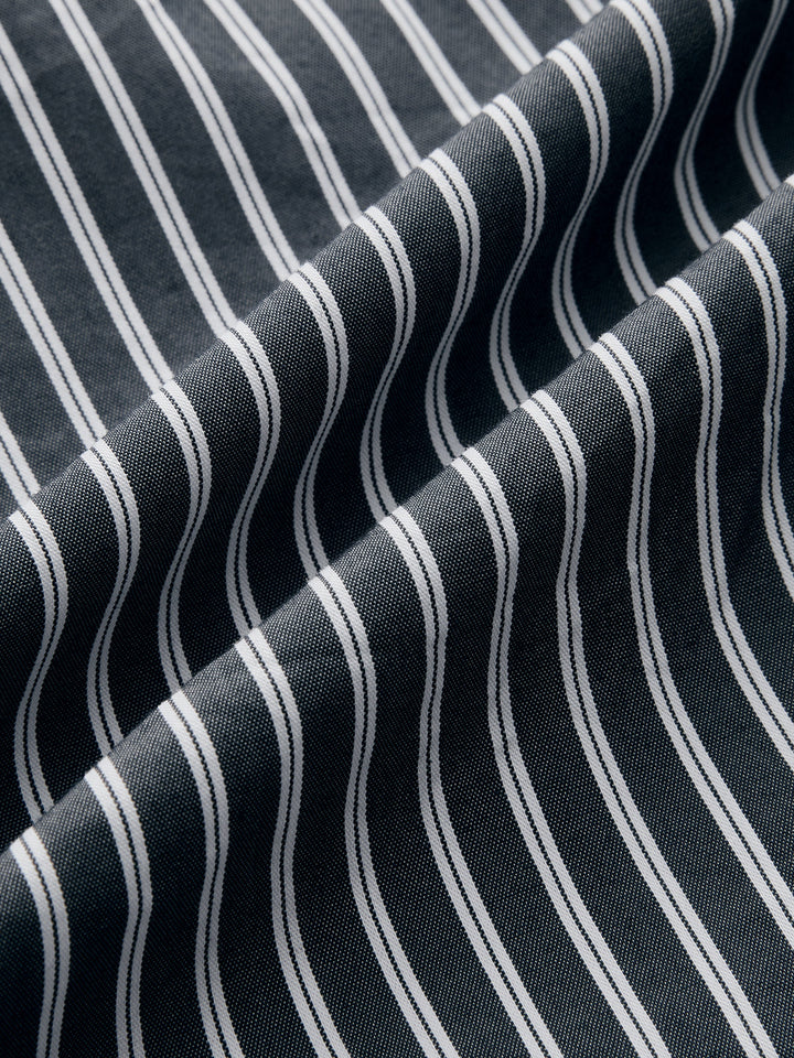 Chemise Courte à Rayures et Taille Cinchée