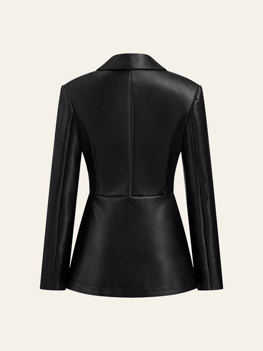 Veste en cuir synthétique à un bouton
