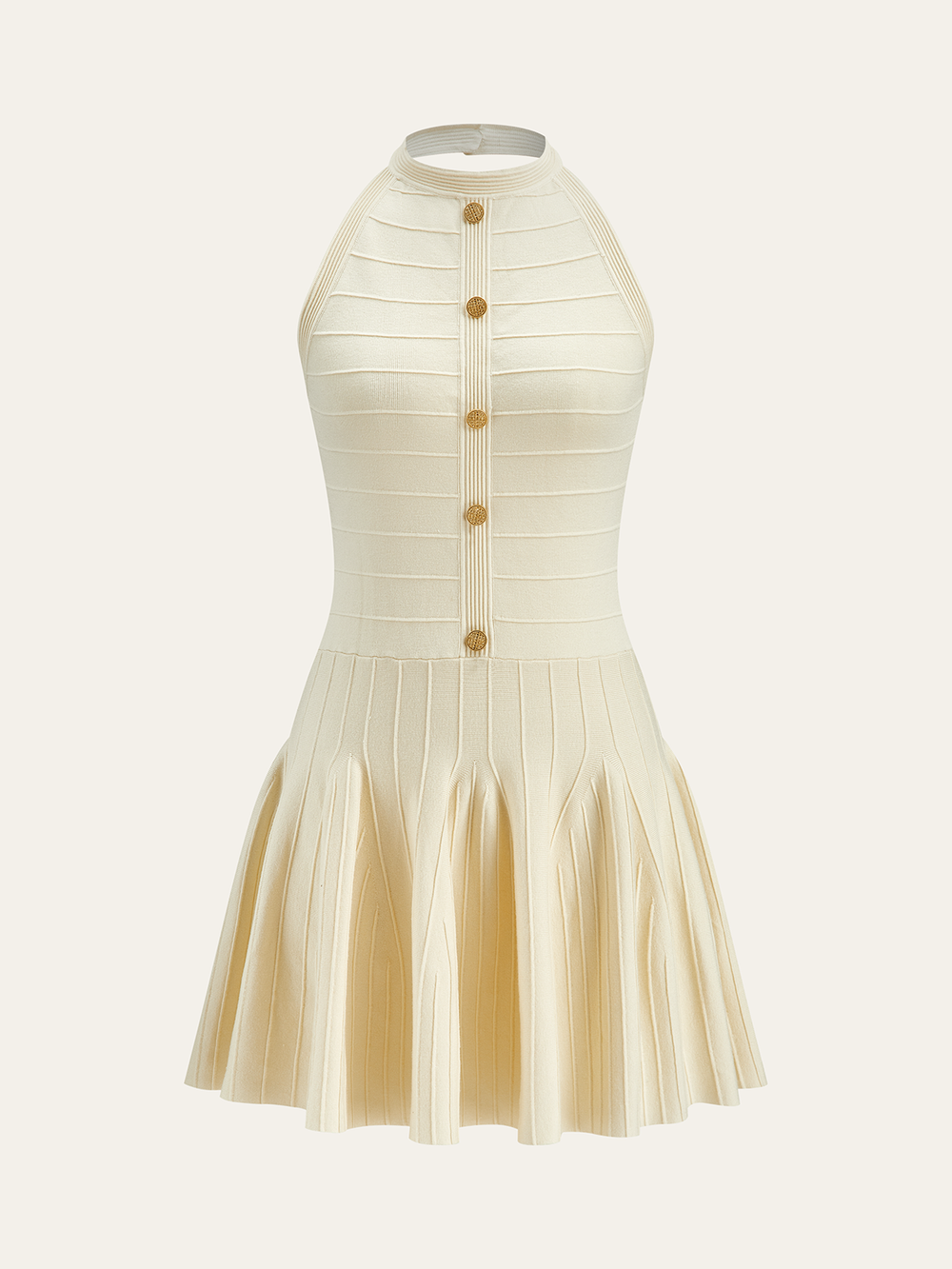 Robe Pull Col Montant Sans Dos