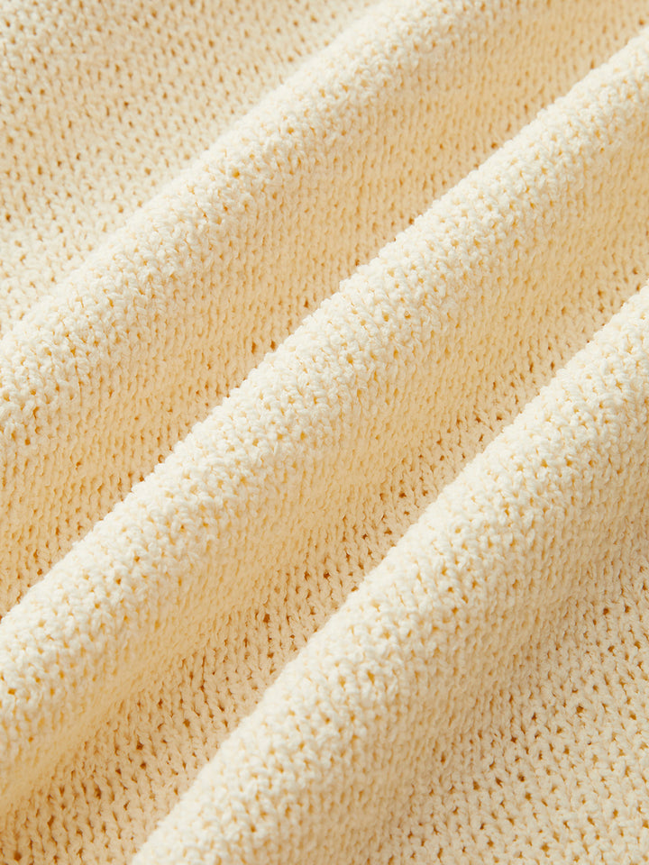 Robe Pull avec Ourlet à Franges en Corde Tressée