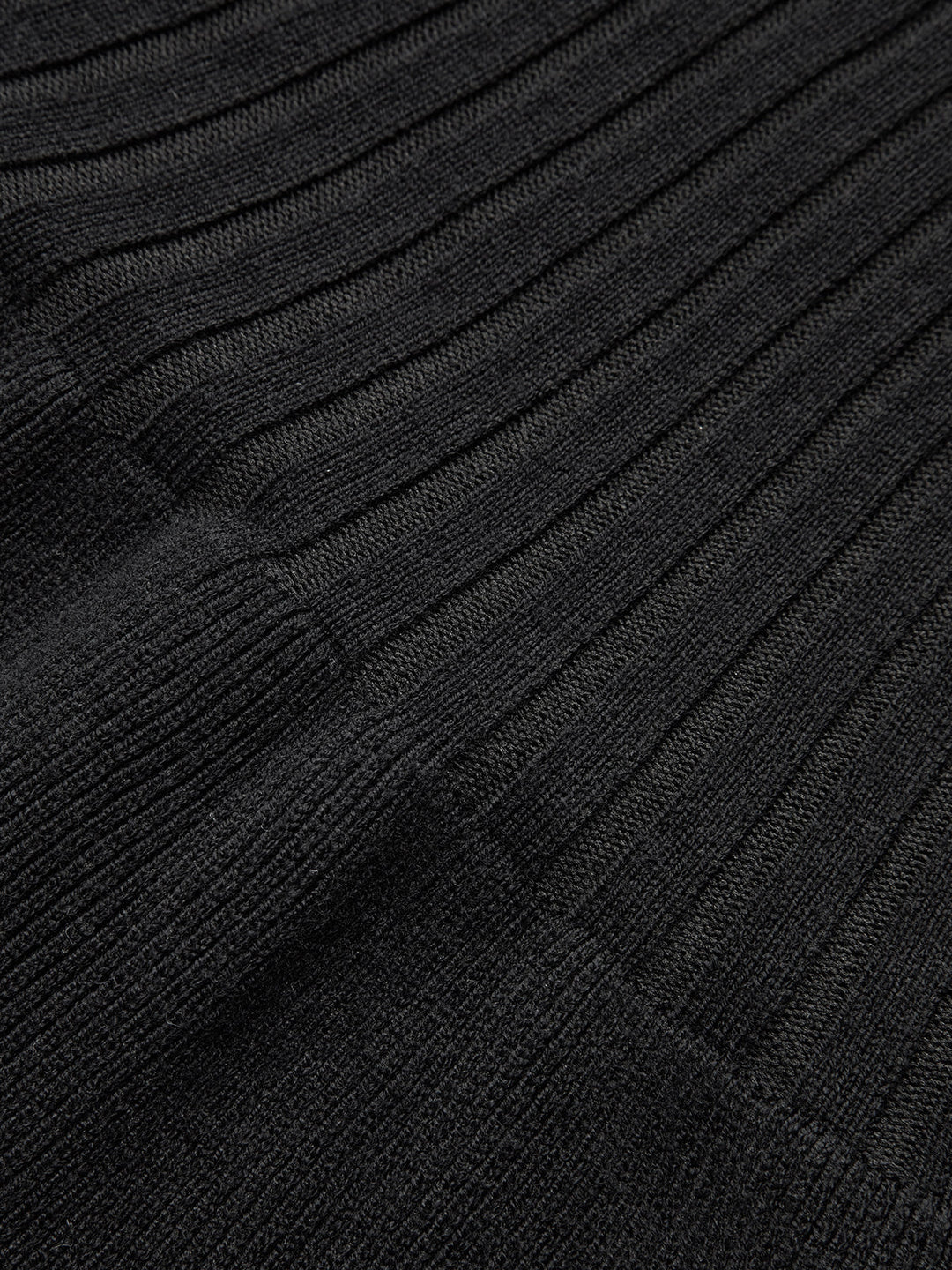 Robe Mi-longue en Maille à Col Volant Contrastant