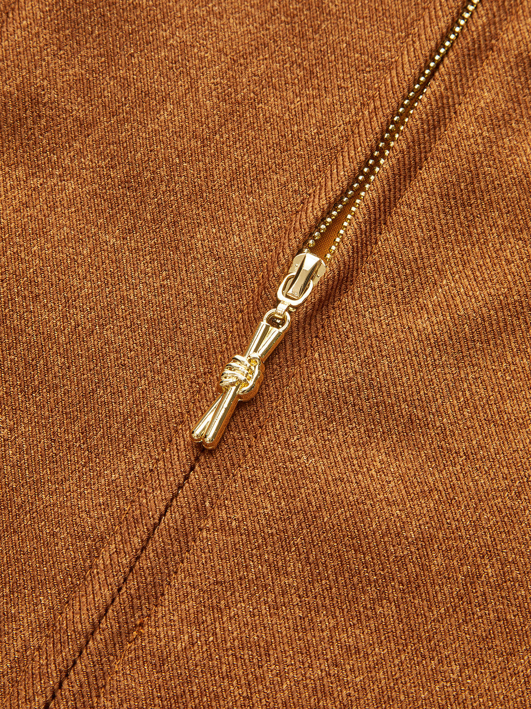 Gilet Ceinture Fermeture Éclair Col Carré