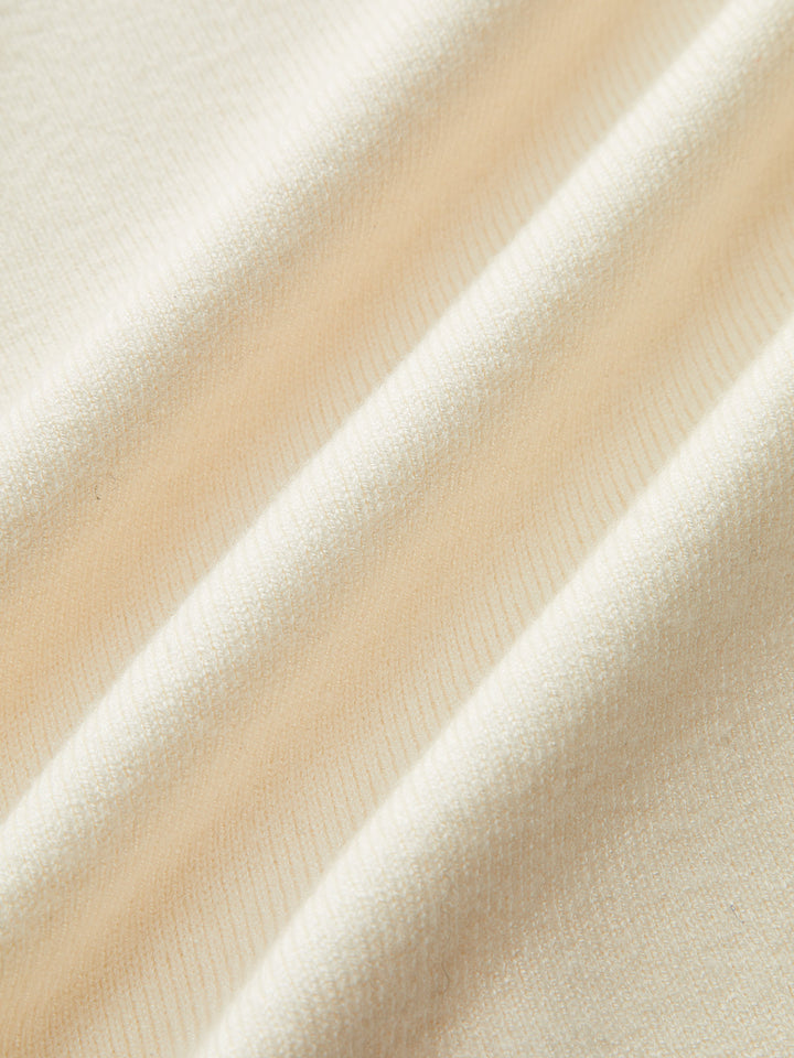 Robe Pull Longues Manches Bord Contrasté