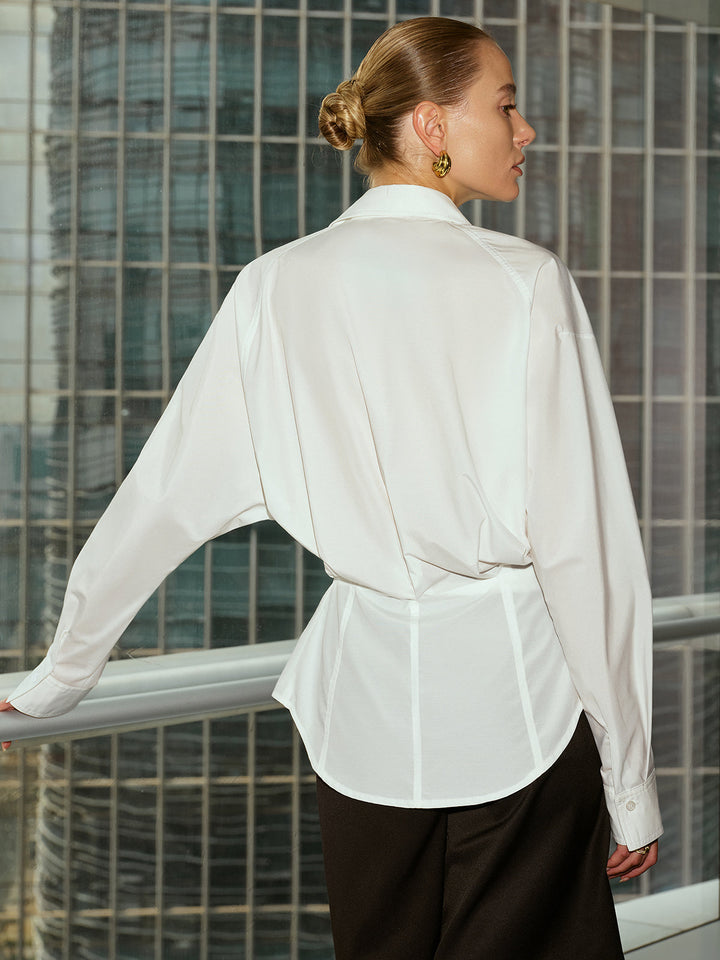 Chemise Boutonnée en Métal en Coton Anti-froissage