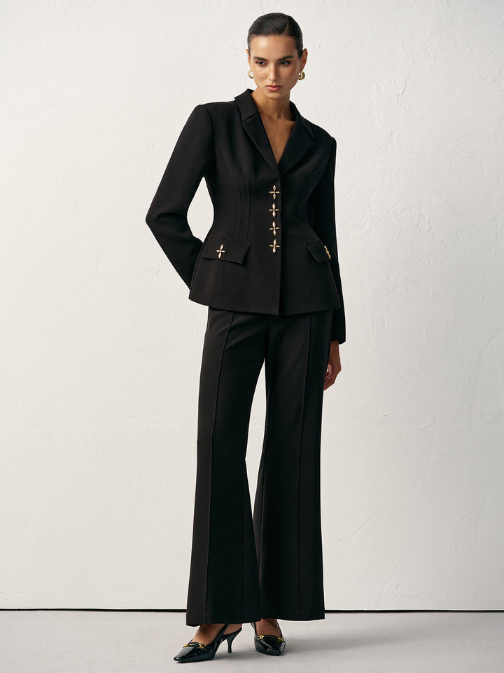 Pantalon Évasé Mi-Taille