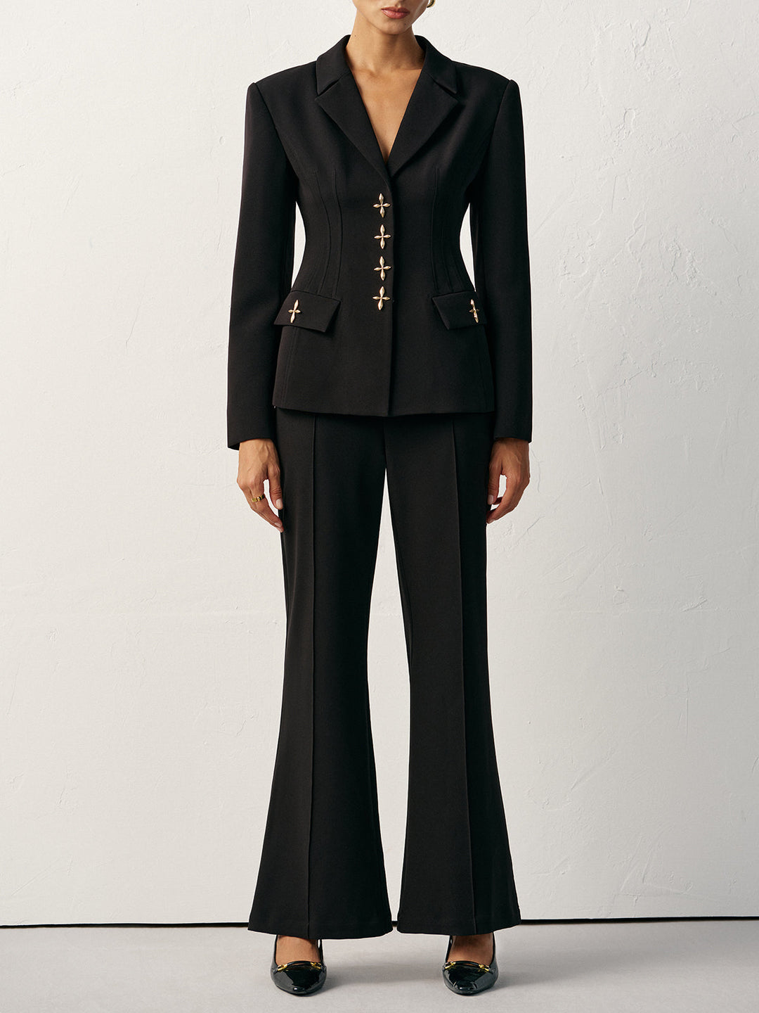 Pantalon Évasé Mi-Taille