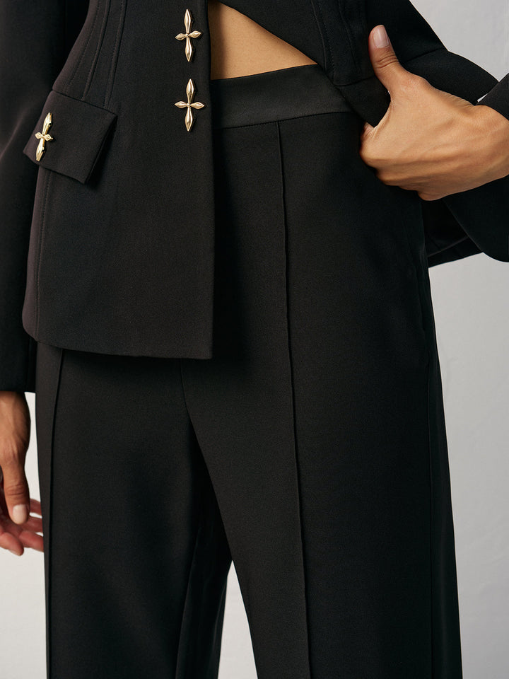 Pantalon Évasé Mi-Taille