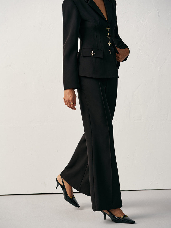 Pantalon Évasé Mi-Taille