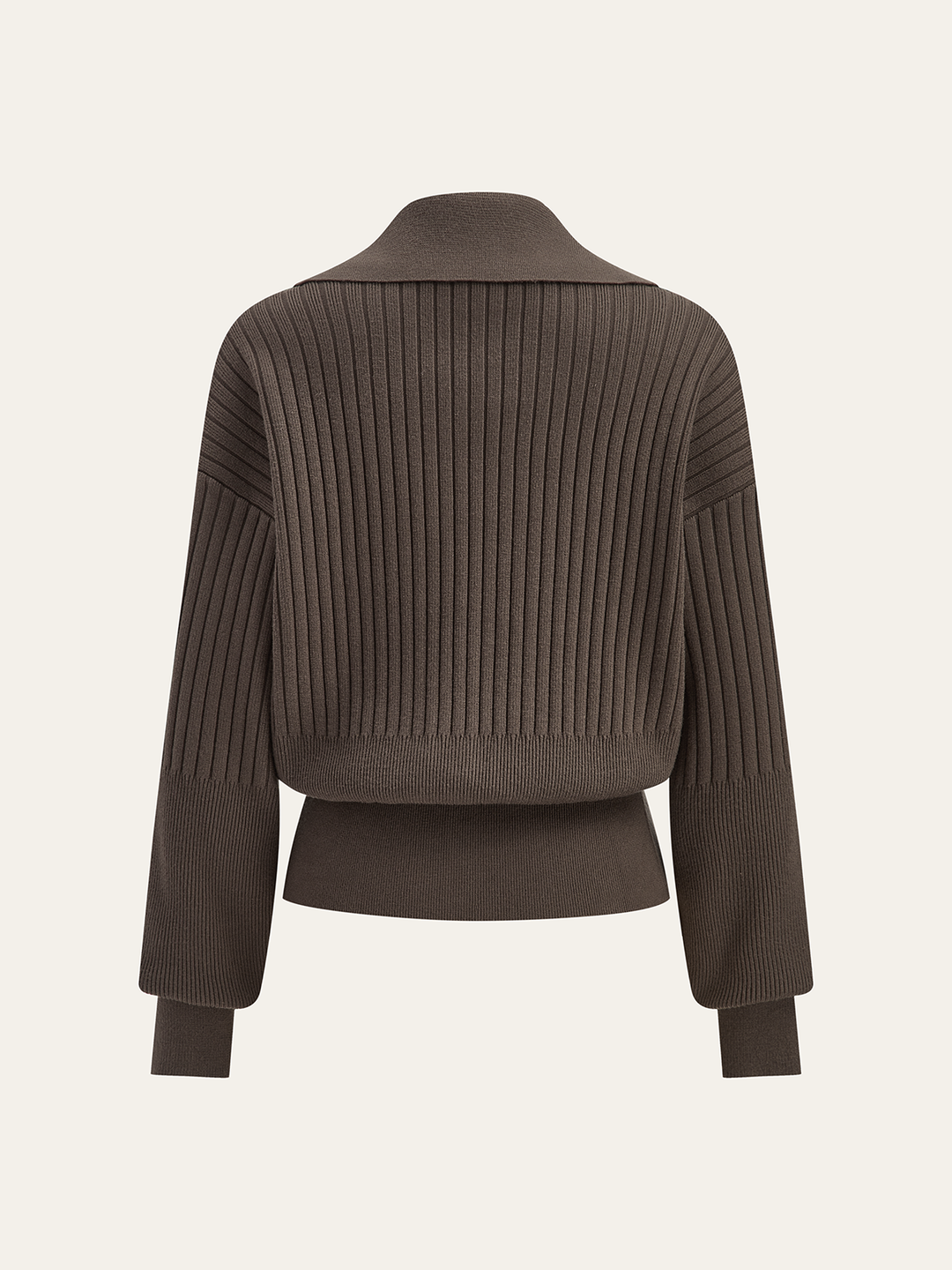 Cardigan en maille à col côtelé et boutons métalliques