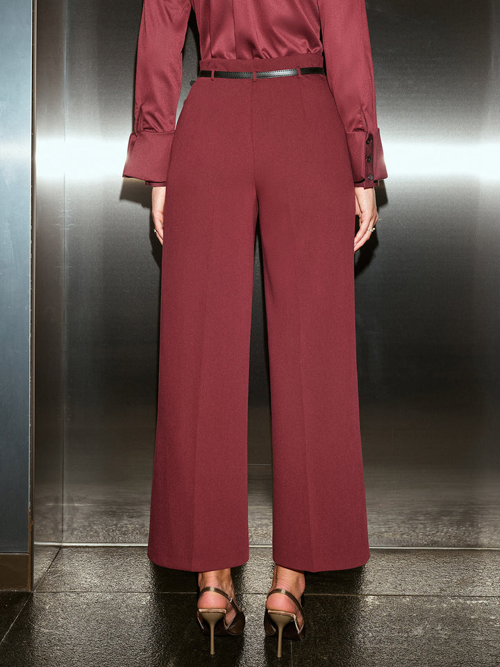 Pantalons Courtes à Jambes Larges Ceinturés