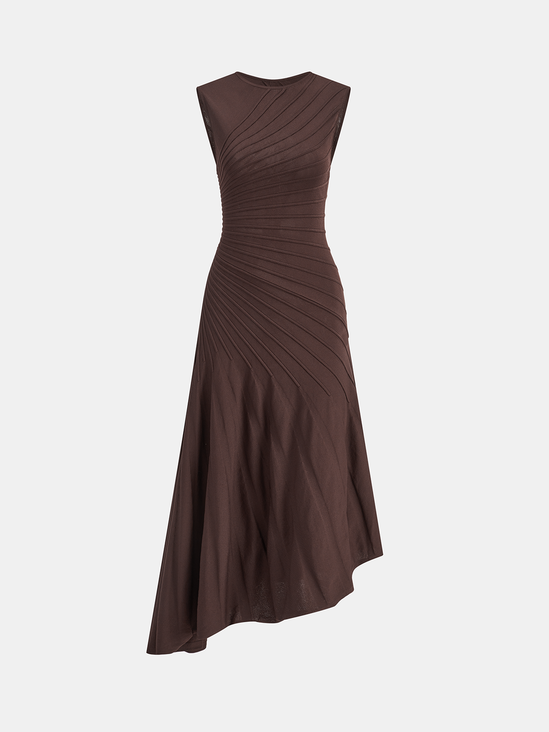 Robe Pull Midi Asymétrique Sans Manches