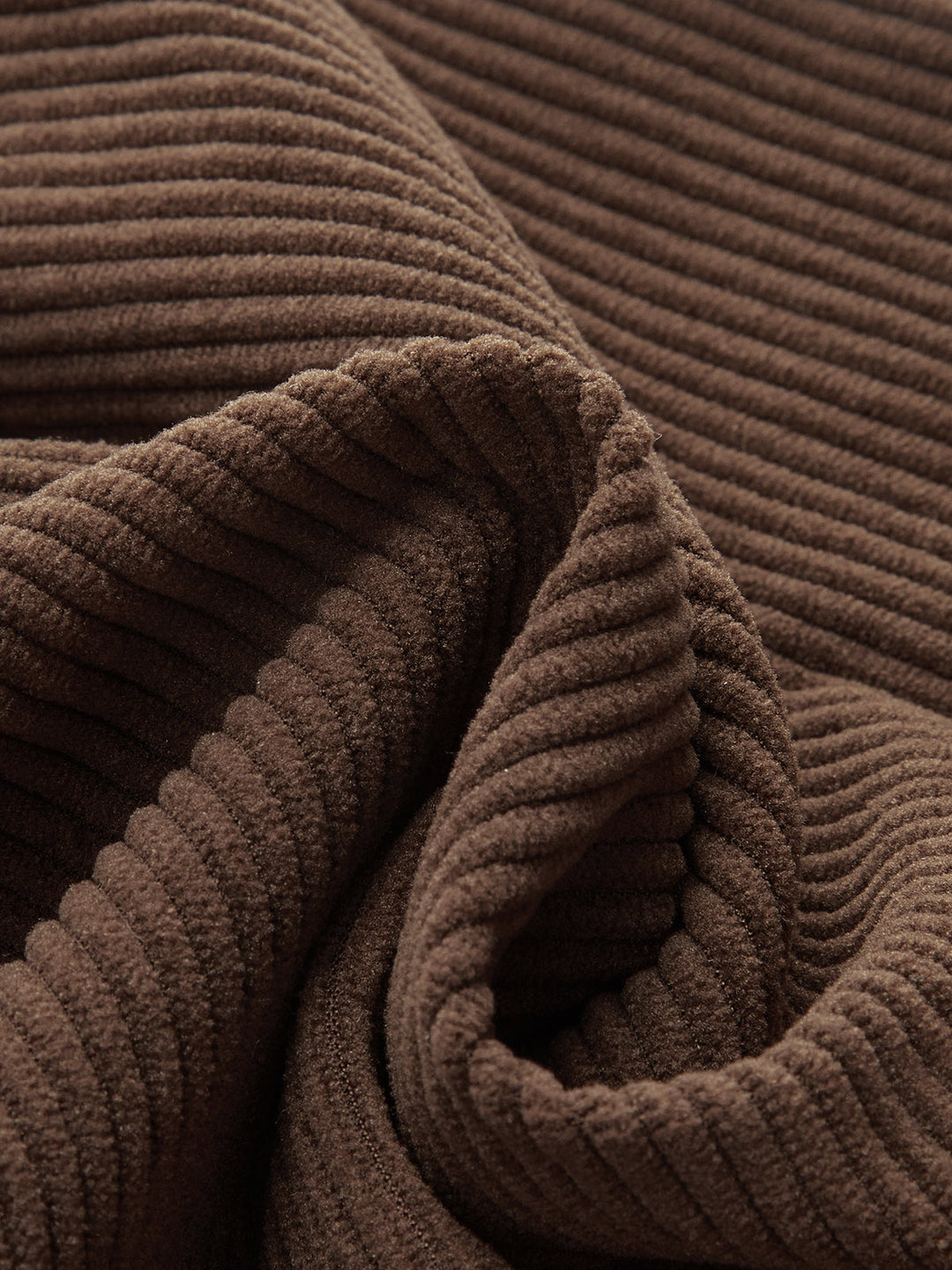 Pantalon Large en Velours Côtelé Plissé