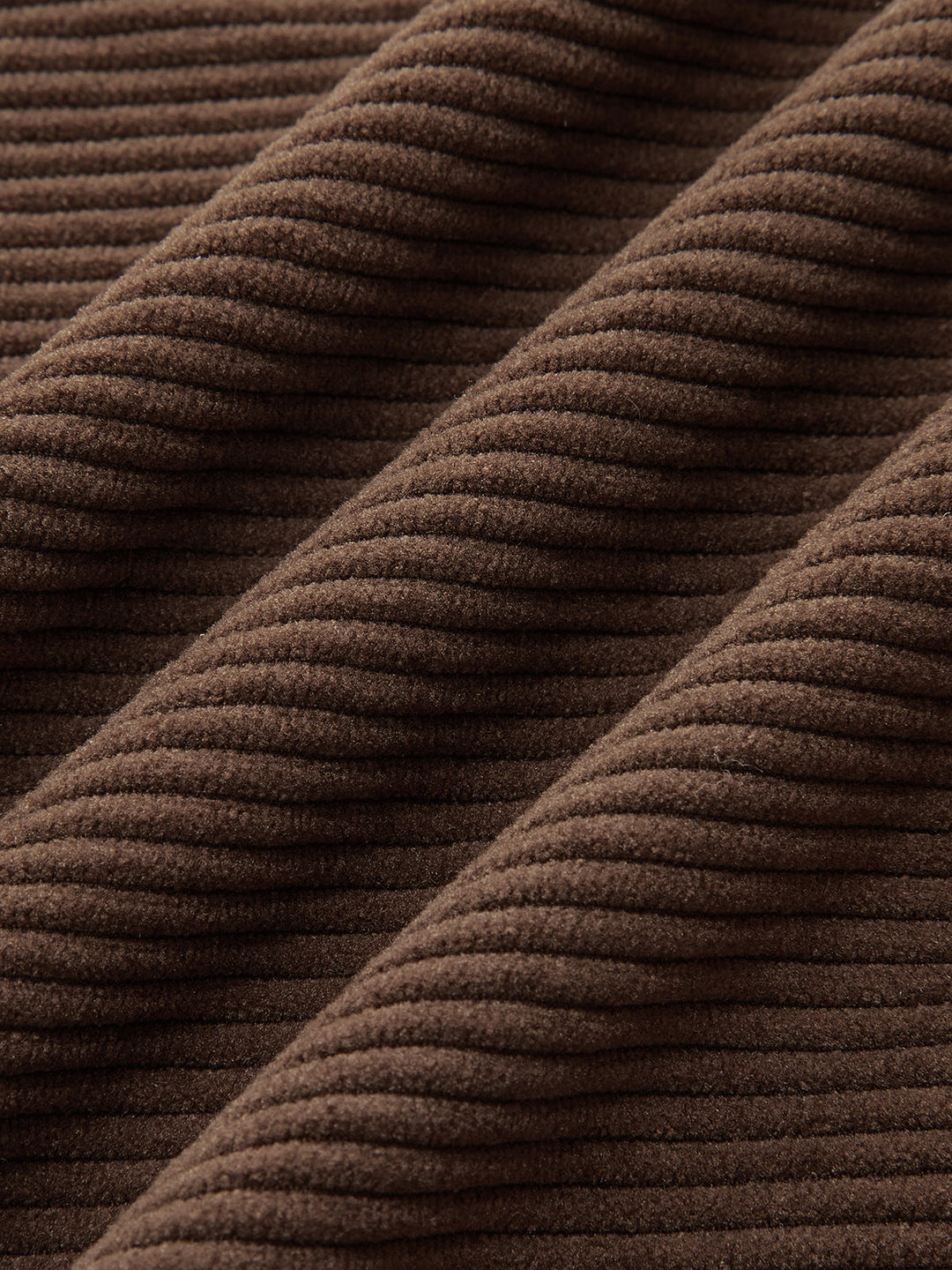 Pantalon Large en Velours Côtelé Plissé