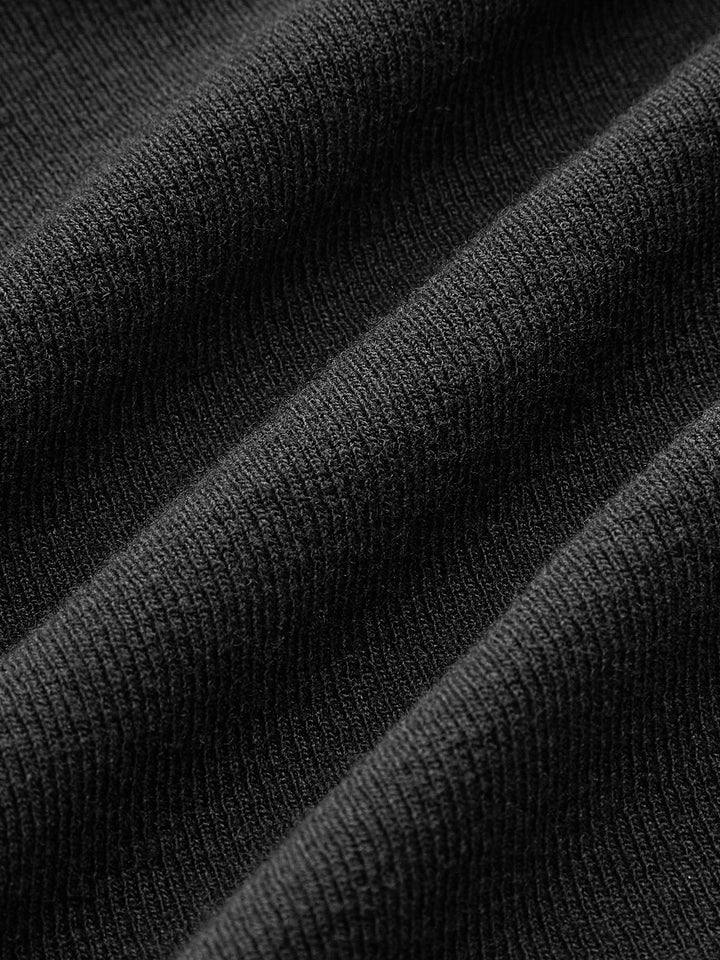 Robe Longue Tricotée Effet Cuir PU