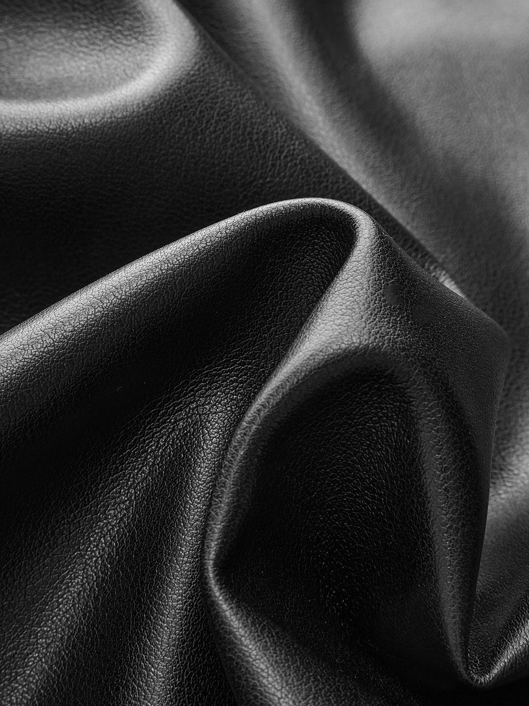 Robe Longue Tricotée Effet Cuir PU